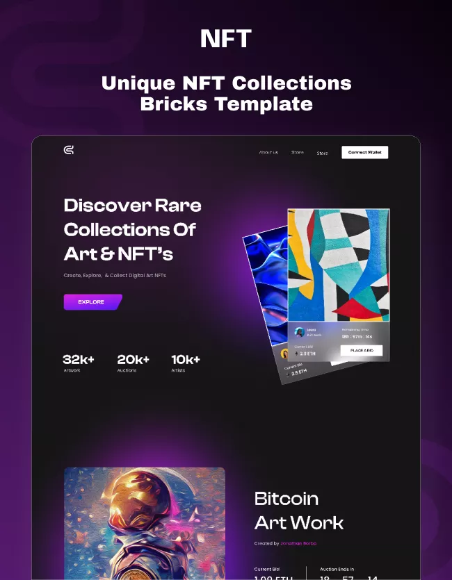 NFT Collections WordPress Template