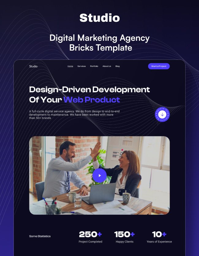 Studio - Digital Marketing Bricks WordPress Template