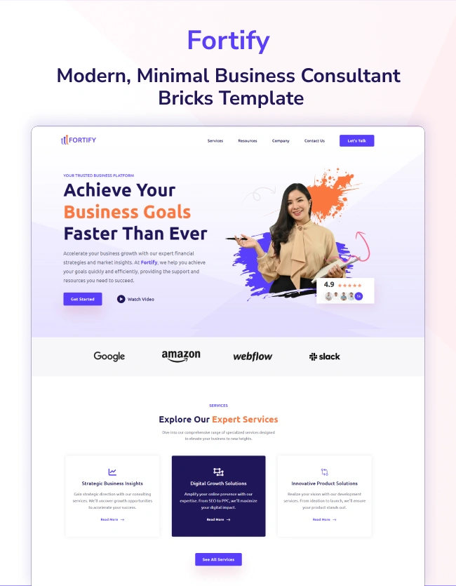 Fortify - Business Consultant WordPress Bricks Template