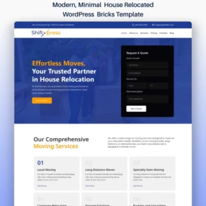 ShiftXpress - House Moving Service Bricks WordPress Template