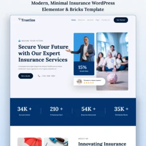 TrustIns - Professional Insurance Service Bricks WordPress Template