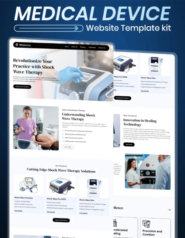 Medical-device-wordpress a, Html & css web design thumbnail