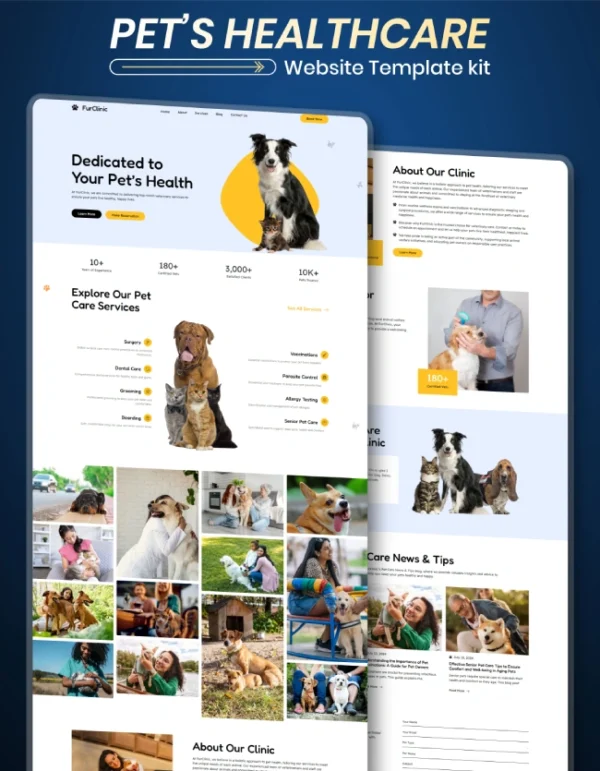 pet's-healthcare-WordPress-HTML & CSS Web design thumbnail