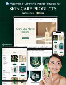 Responsive beauty store WordPress website template