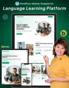 FluencyPro – WordPress Template for Language Learning Platforms
