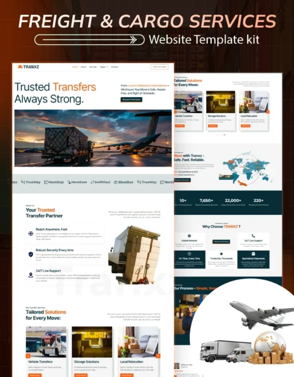 Cargo and freight WordPress website template