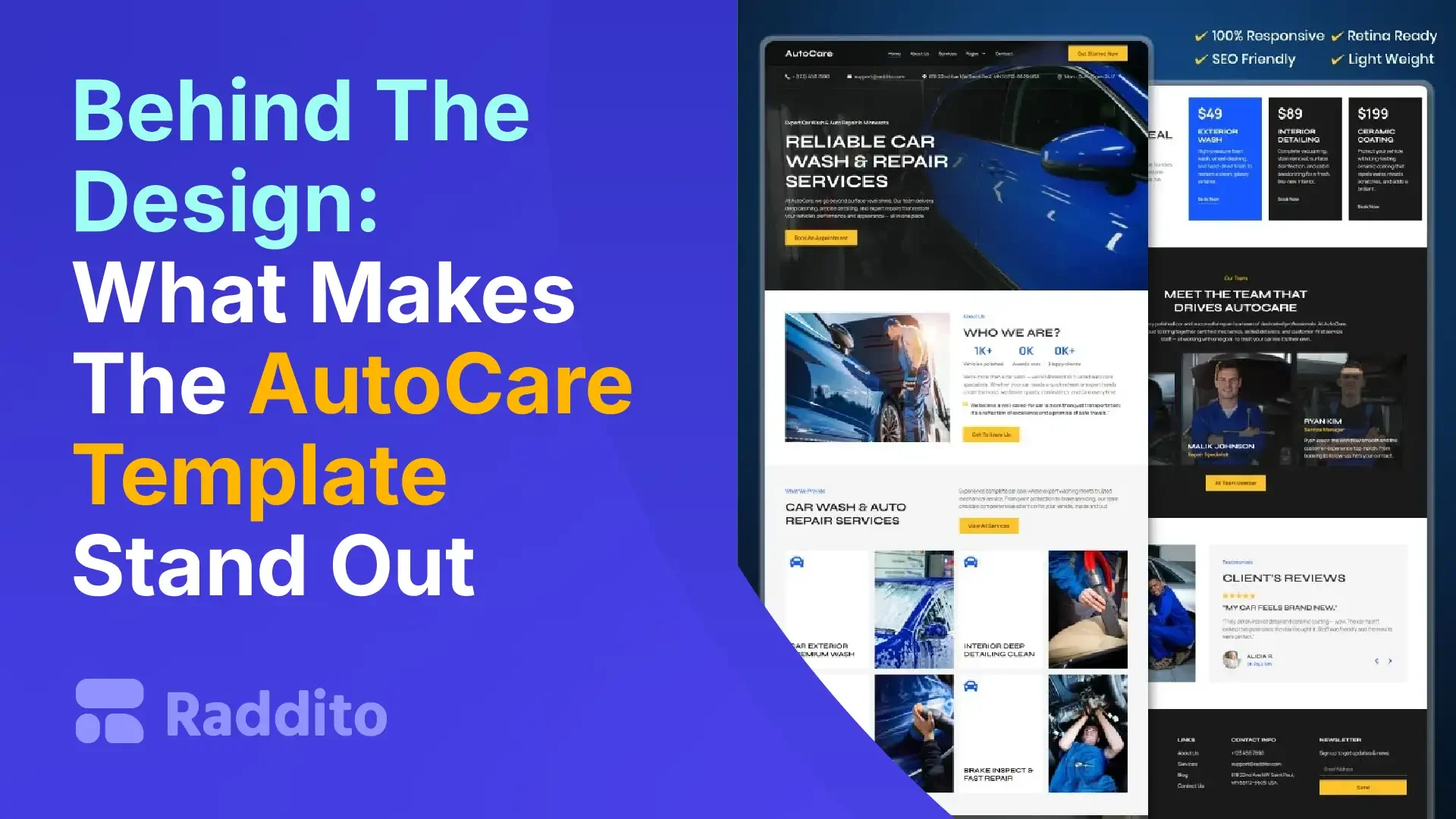 Behind The Design What Makes The AutoCare Template Stand Out