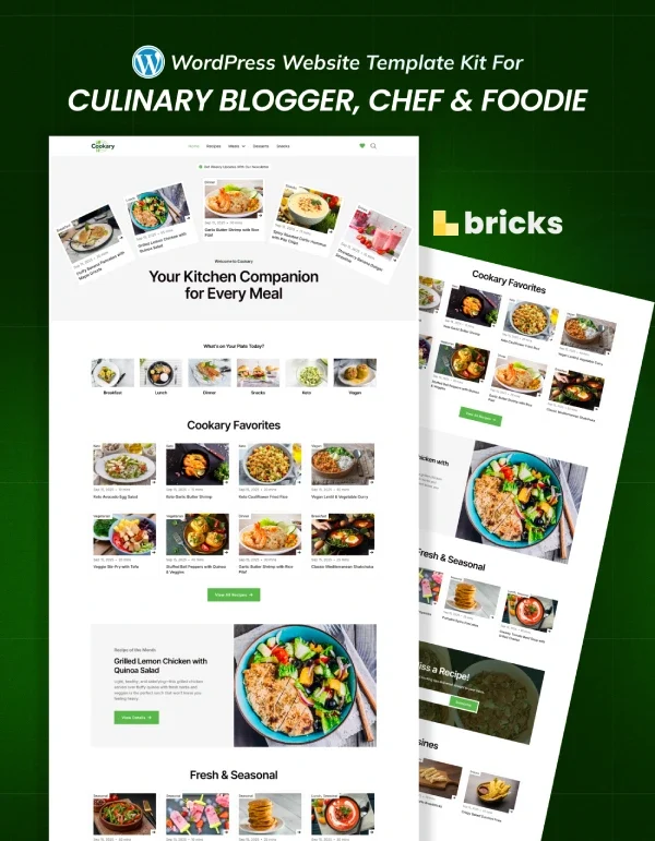 Culinary Blogger, Chef & Foodie Website Template