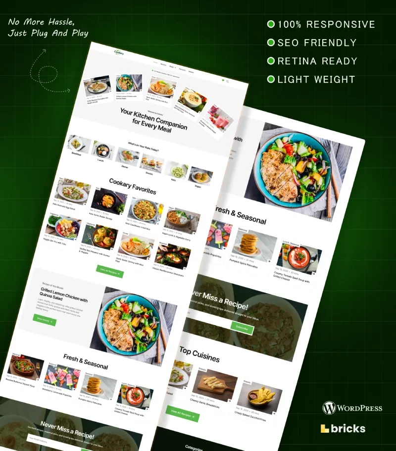 Culinary Blogger, Chef & Foodie Website Inner
