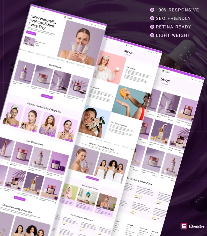 Luxury Skincare Cosmetics Products eCommerce Store Inner
