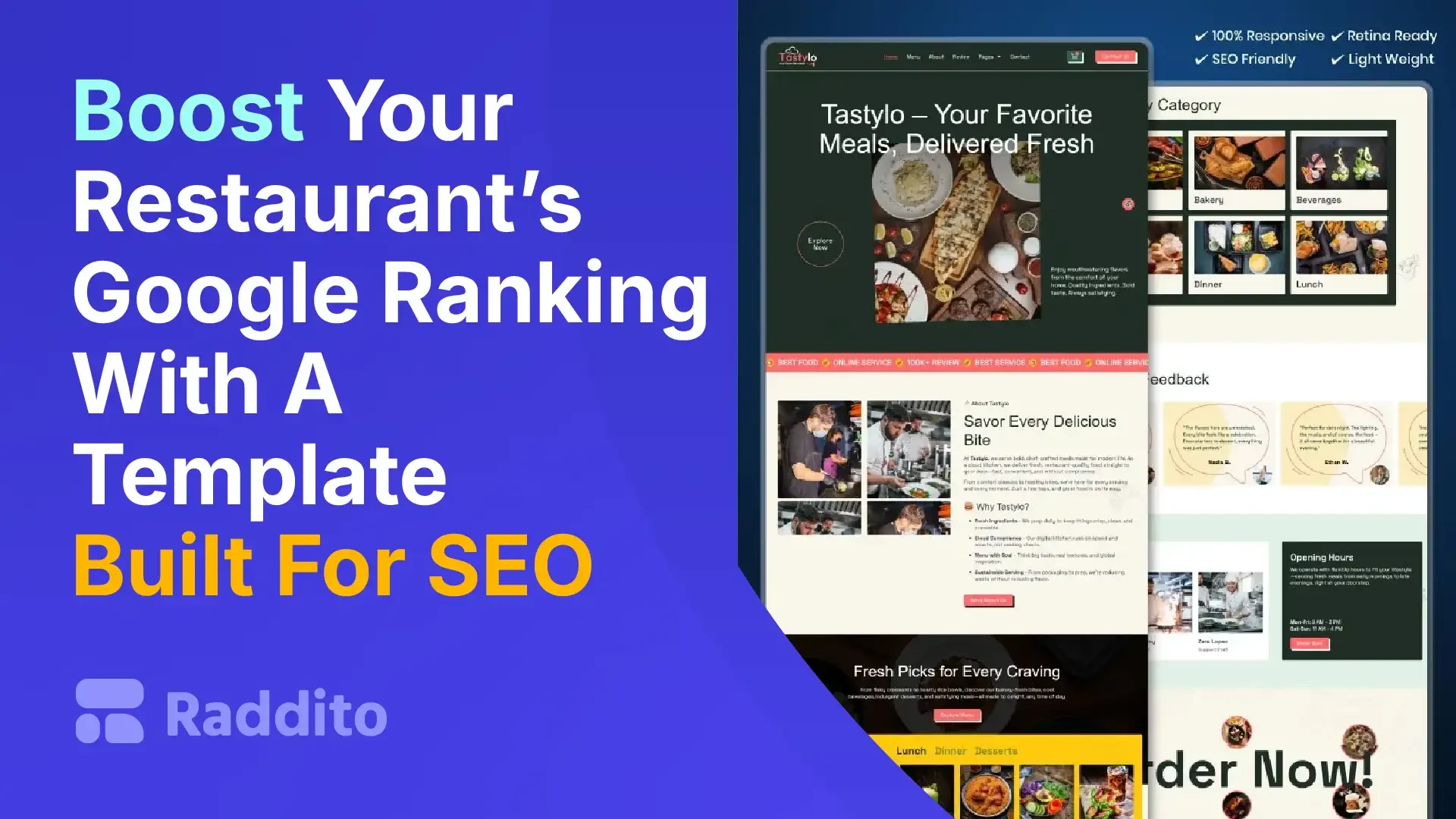Boost Your Restaurant’s Google Ranking With A Template Built For SEO