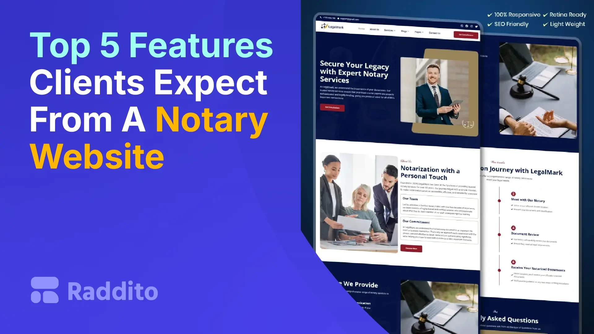 Top 5 Features Clients Expect From A Notary Website