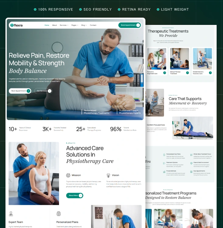 Flexra-Therapist & Chiropractic WordPress Elementor Template Kit Inner Cover