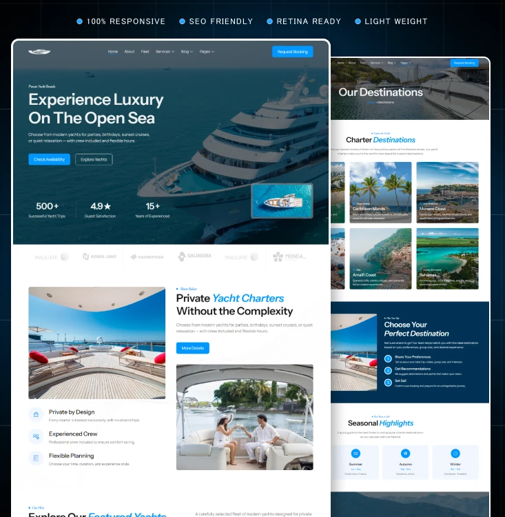 Relsea-Yacht Club WordPress Elementor Template Kit Inner Cover