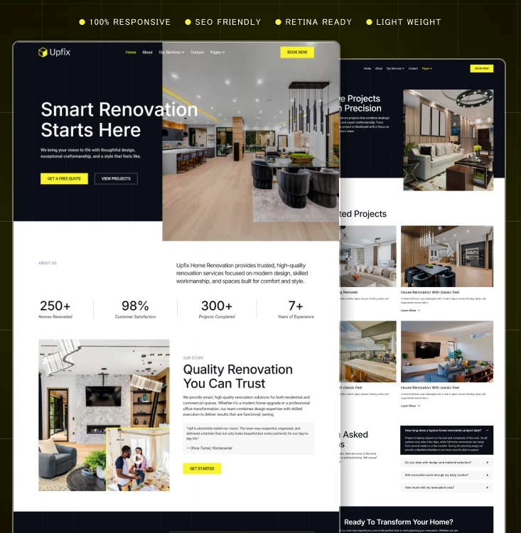 Upfix-Home Renovation WordPress Elementor Template Kit Inner Cover