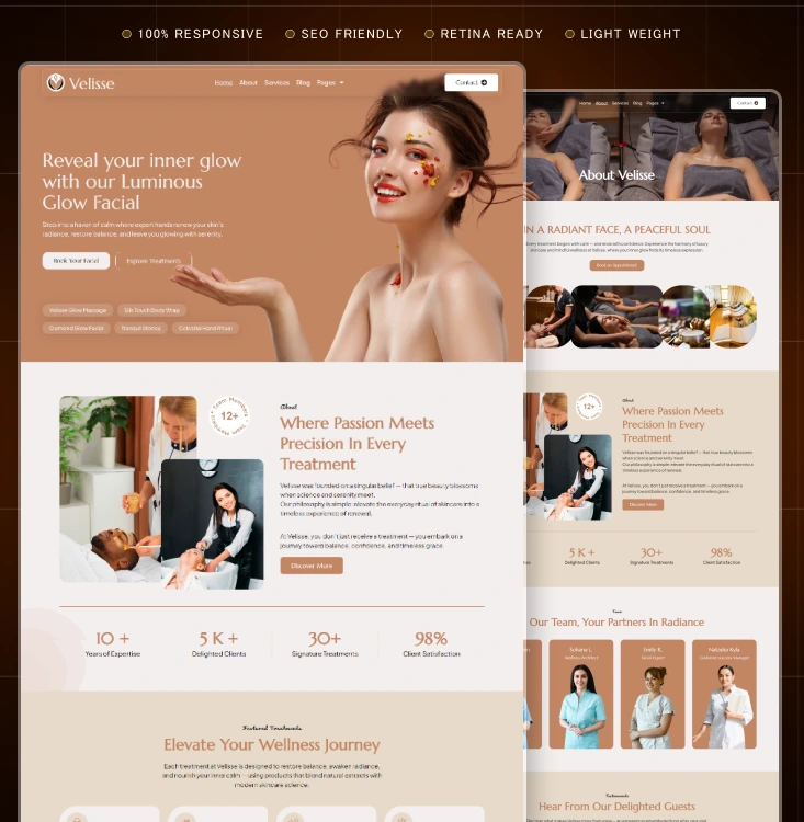 Luxury Spa WordPress Elementor Pro Template Kit Inner Cover