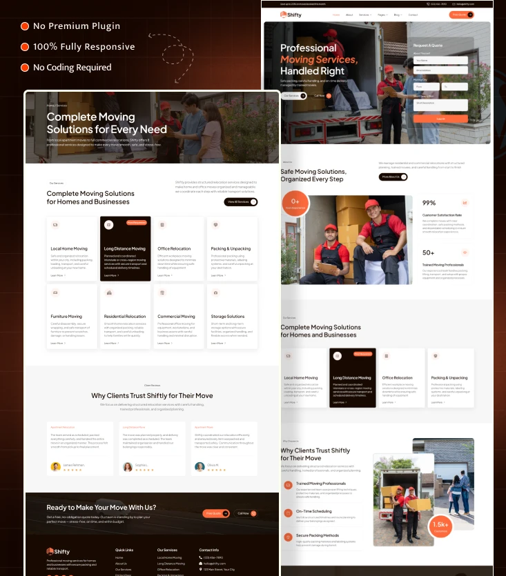 Shifty – Relocation & Moving Company Elementor Template Inner Cover