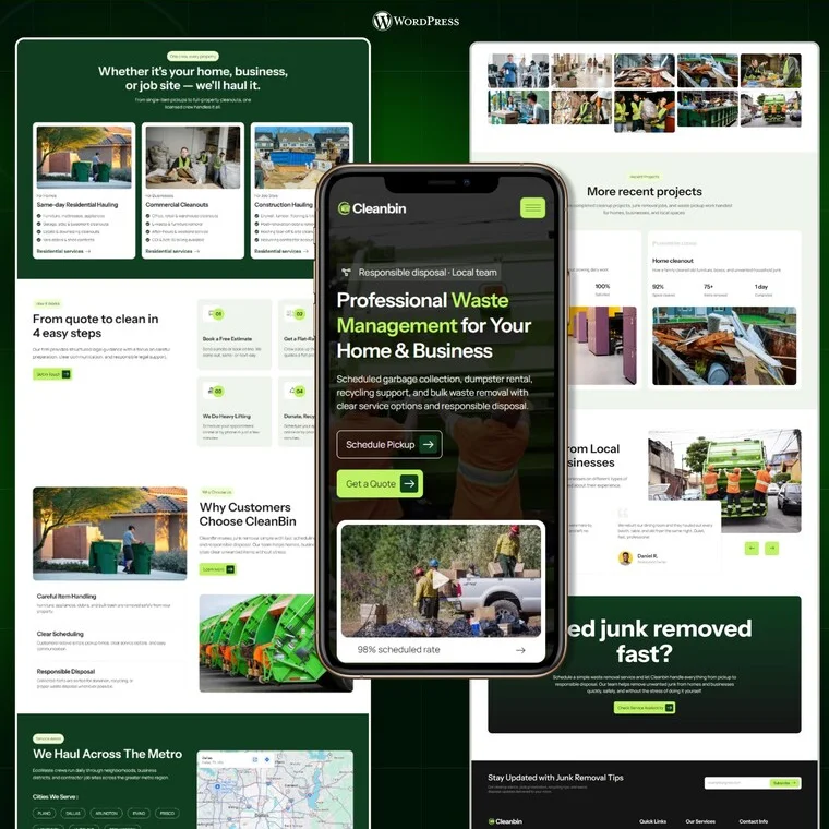 cleanbin junk removal and waste management template (1)