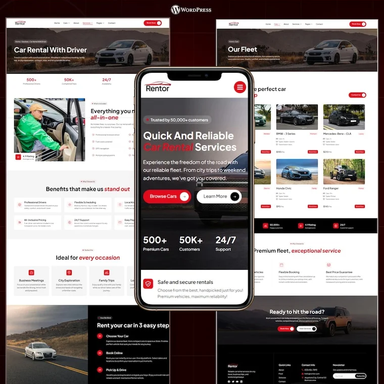 rentor car rental and booking template (1)