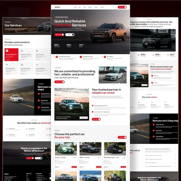 rentor car rental and booking template (3)