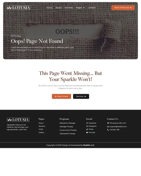 Lotusia 404 error page