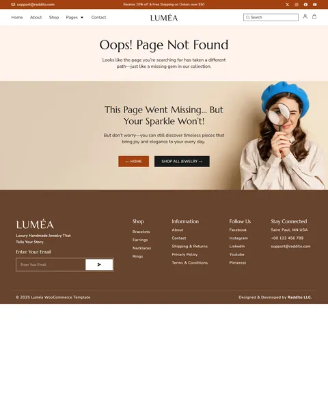 Lumea 404 error page