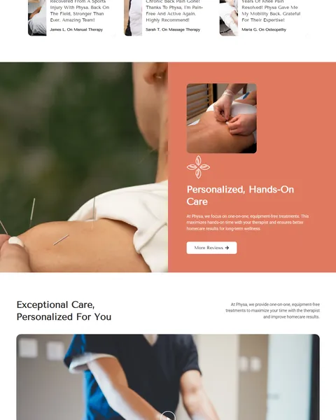 Physa personalized care and video section