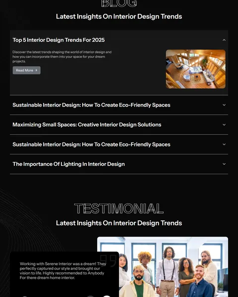 Serene interior design articles and client reviews