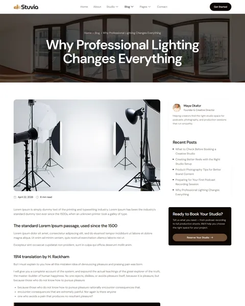 Stuvia single blog post layout
