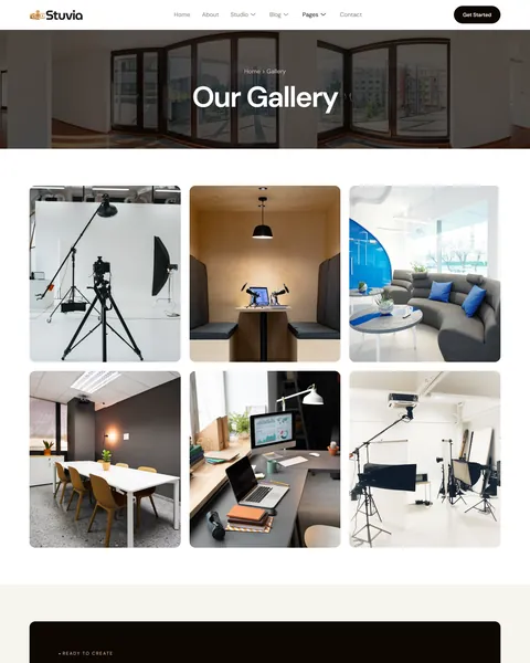 Stuvia studio photo gallery page