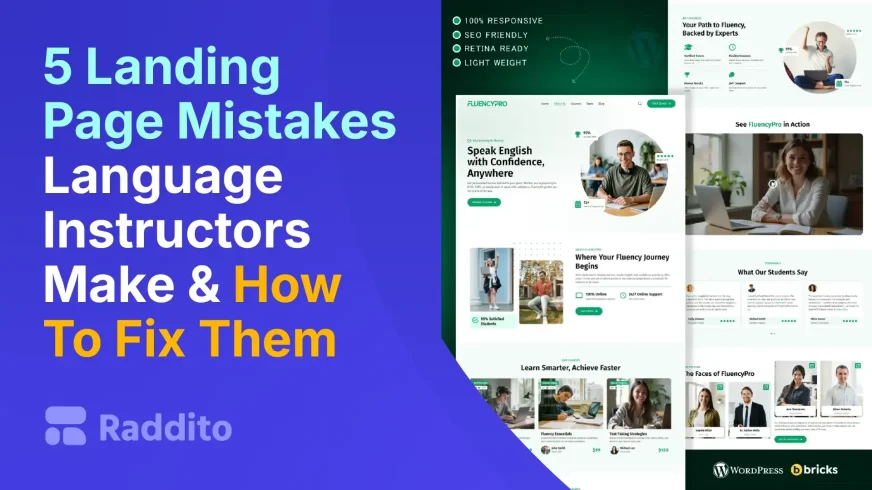 5 Landing Page Mistakes Language Instructors Make & How To Fix Them