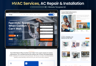 Airvex - HVAC Services, AC Repair & Heating Cooling WordPress Elementor Template Kit