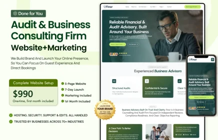 Audit, Accounting & Business Consulting Website + Marketing Service Thumbnail