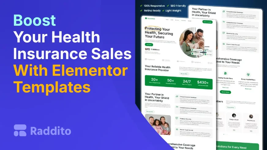 Boost Your Health Insurance Sales With Elementor Templates