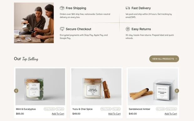 Candle (3) Candle Store WordPress Full Website Template Kit