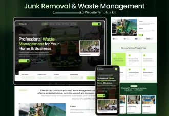 Cleanbin - Junk Removal & Waste Management Elementor Template Kit