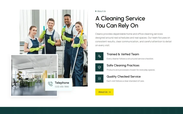 Cleano 2 Cleaning Services WordPress Full Website Template Kit