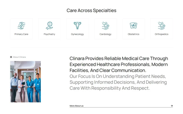 Clinara 2 Medical Clinic WordPress Full Website Template Kit