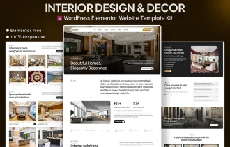 Decori – Interior Design, Home Decor Elementor Template Kit Thumbnail