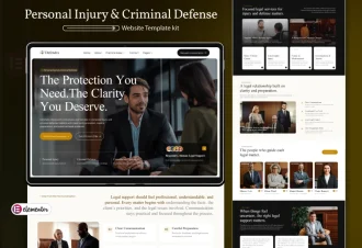 Defendra Personal Injury & Criminal Defense Law Firm Elementor Template Kit preview