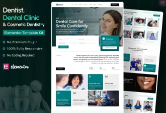 Dentria – Dental Clinic & Dentist Elementor Template Kit