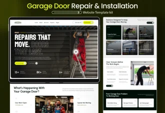 Doorix - Garage Door Repair, Installation & Opener Service WordPress Elementor Template Kit Cover