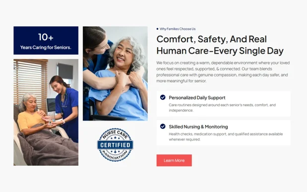 Elderly (2) Senior Care & Private Nursing WordPress Full Website Template Kit