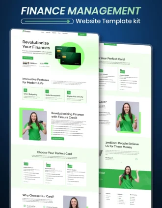 Finance & Banking WordPress, HTML & CSS web design thumbnail for Finaura