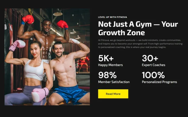 Fitnova-3 Health and Fitness WordPress Template Kit for Full Website