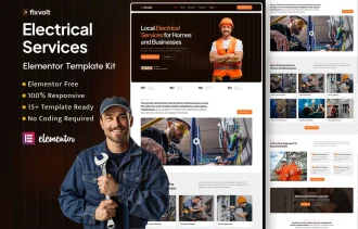 Fixvolt - Electrician, Electrical Services & Repair Contractor WordPress Elementor Template Kit