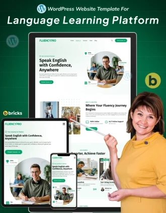 FluencyPro – WordPress Template for Language Learning Platforms