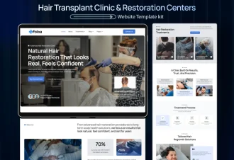 Folixa - Hair Transplant Clinic, Hair Restoration & Scalp Treatment WordPress Elementor Template Kit