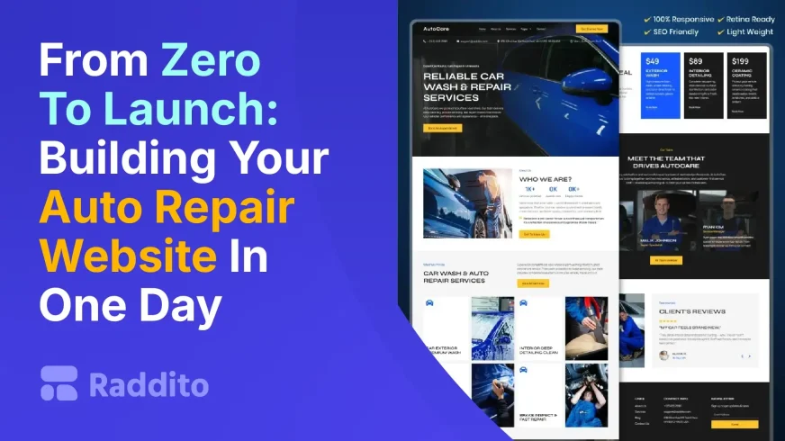 From Zero To Launch Building Your Auto Repair Website In One Day
