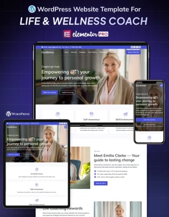 Modern coaching website design for personal development and wellness business